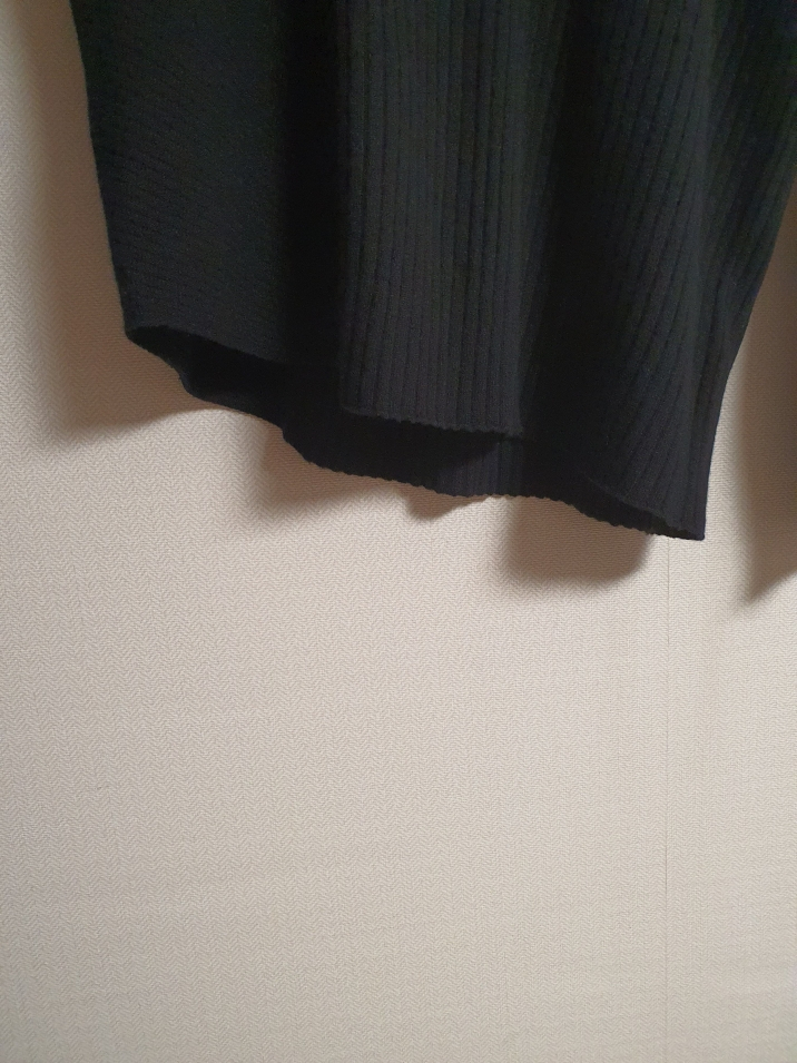 델라라나 DELLALANA 블랙 100% 캐시미어 언밸런스 골지 니트 프리사이즈 정품--5