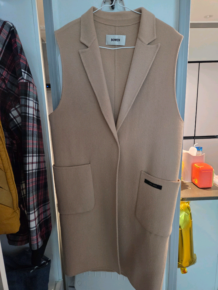 보웬. 울90. 핸드메이드 베스트. 프리사이즈--4