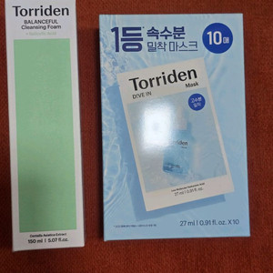토리든 시카 폼클렌징 + 다이브인 히알루론산 마스크팩 10매 일괄 새상품