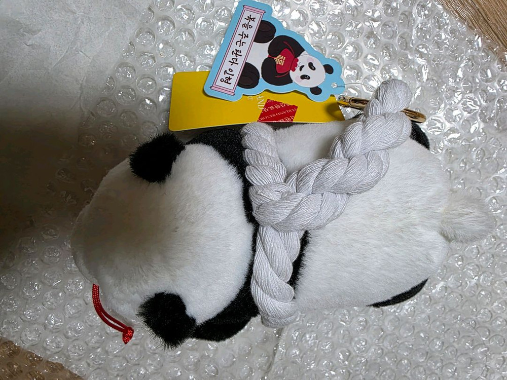 에버랜드 판다 복 행잉 인형 새상품 우체국택포--2