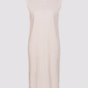 미 이세이미야케 원피스 파인니트 플리츠 칼라1 드레스 오프화이트 F사이즈 이미지