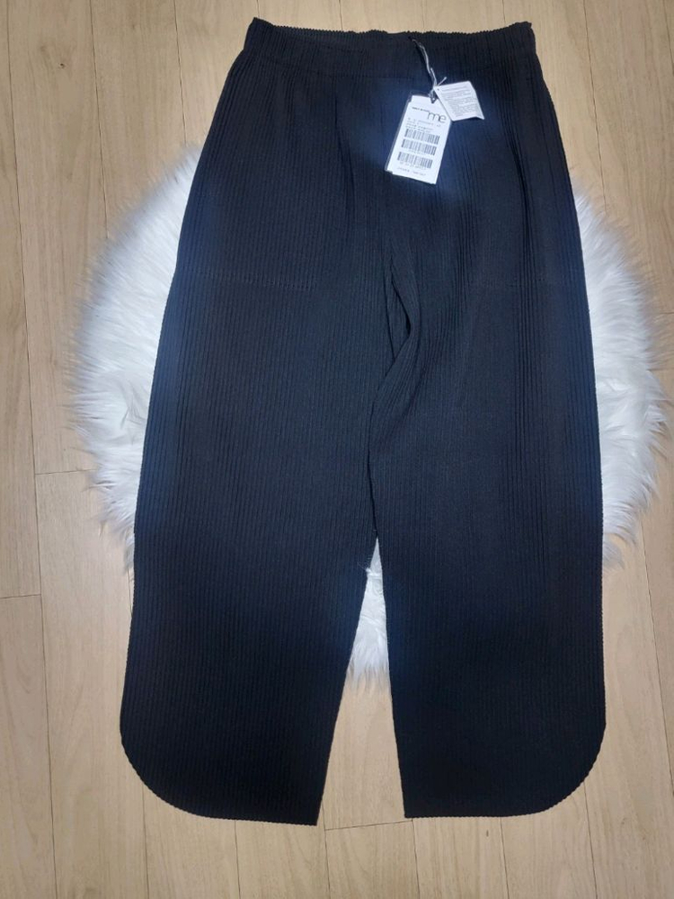 미 이세이미야케 바지 윙 플리츠 팬츠 블랙 F사이즈--3