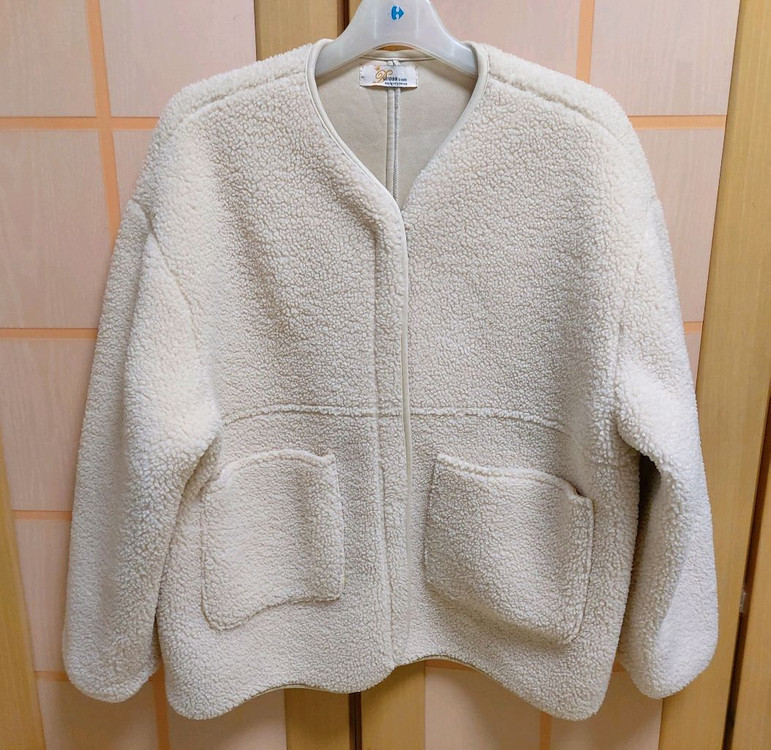 드레스코드 아이보리 뽀글이 자켓 (77~88)--1