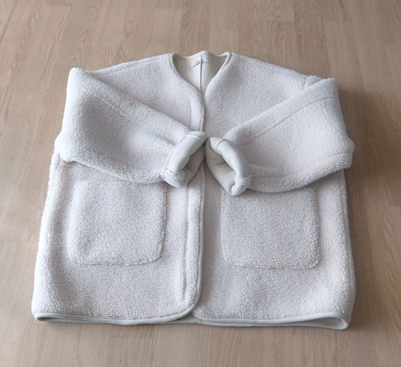 드레스코드 아이보리 뽀글이 자켓 (77~88)--3