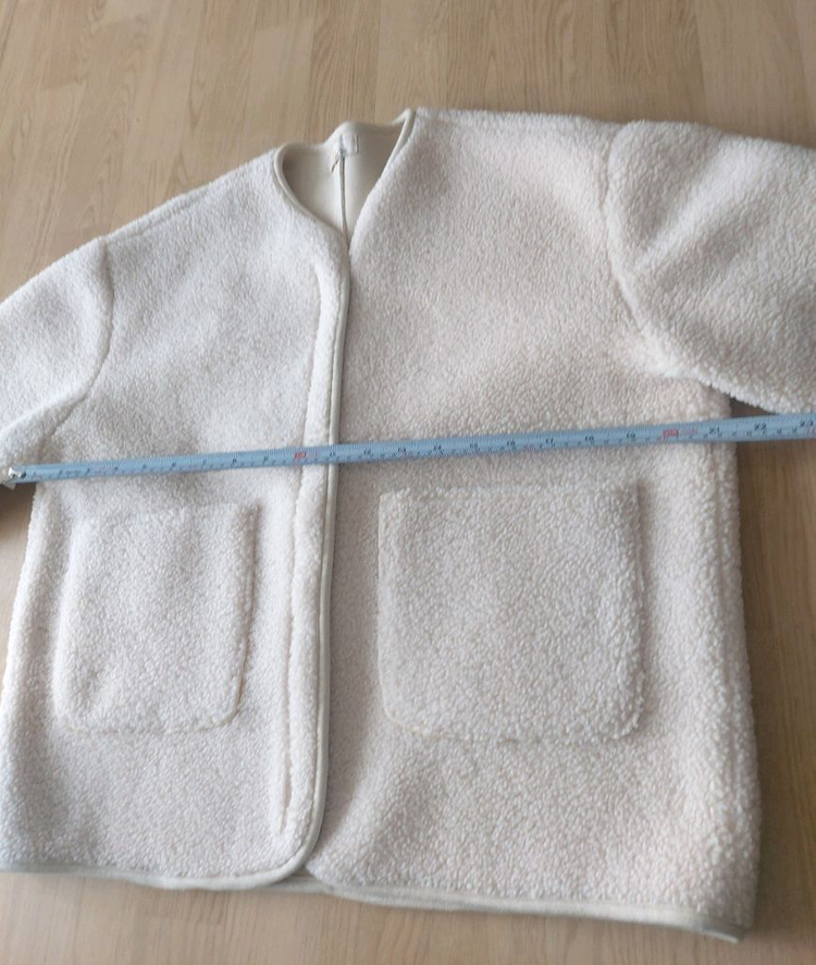 드레스코드 아이보리 뽀글이 자켓 (77~88)--5