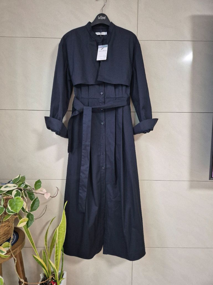 아위코모스 트렌치 원피스 네이비 m 이미지