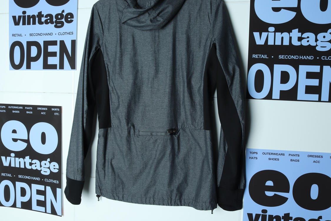 (M-L) 아디다스 집업 바람막이 점퍼자켓 차콜 러닝--1