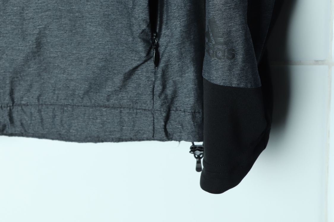 (M-L) 아디다스 집업 바람막이 점퍼자켓 차콜 러닝--7