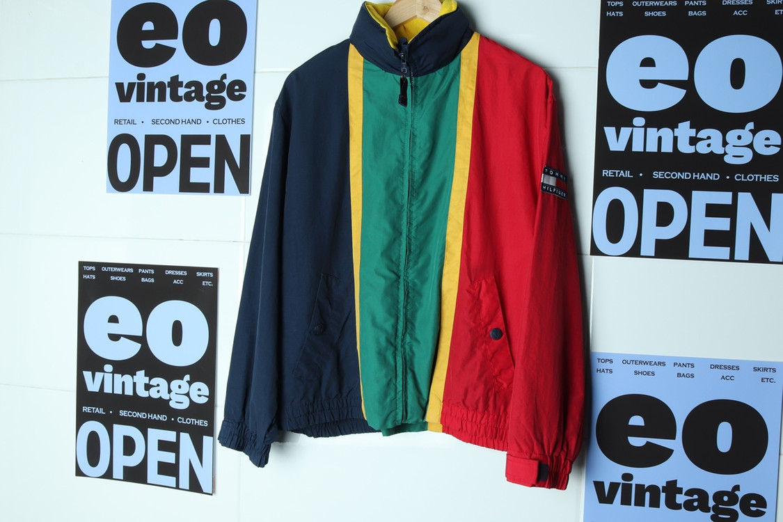 W(L) 타미힐피거 집업 바람막이 점퍼자켓 90s--1