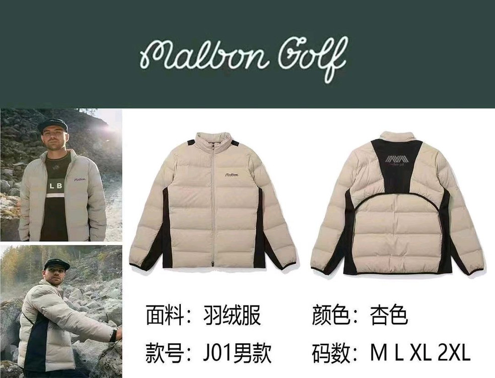 MALBON (M.L.XL.XXL)GOLF 남성용 튜브 스윙 다운쟈켓--7