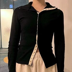 카라넥 긴팔 니트 가디건