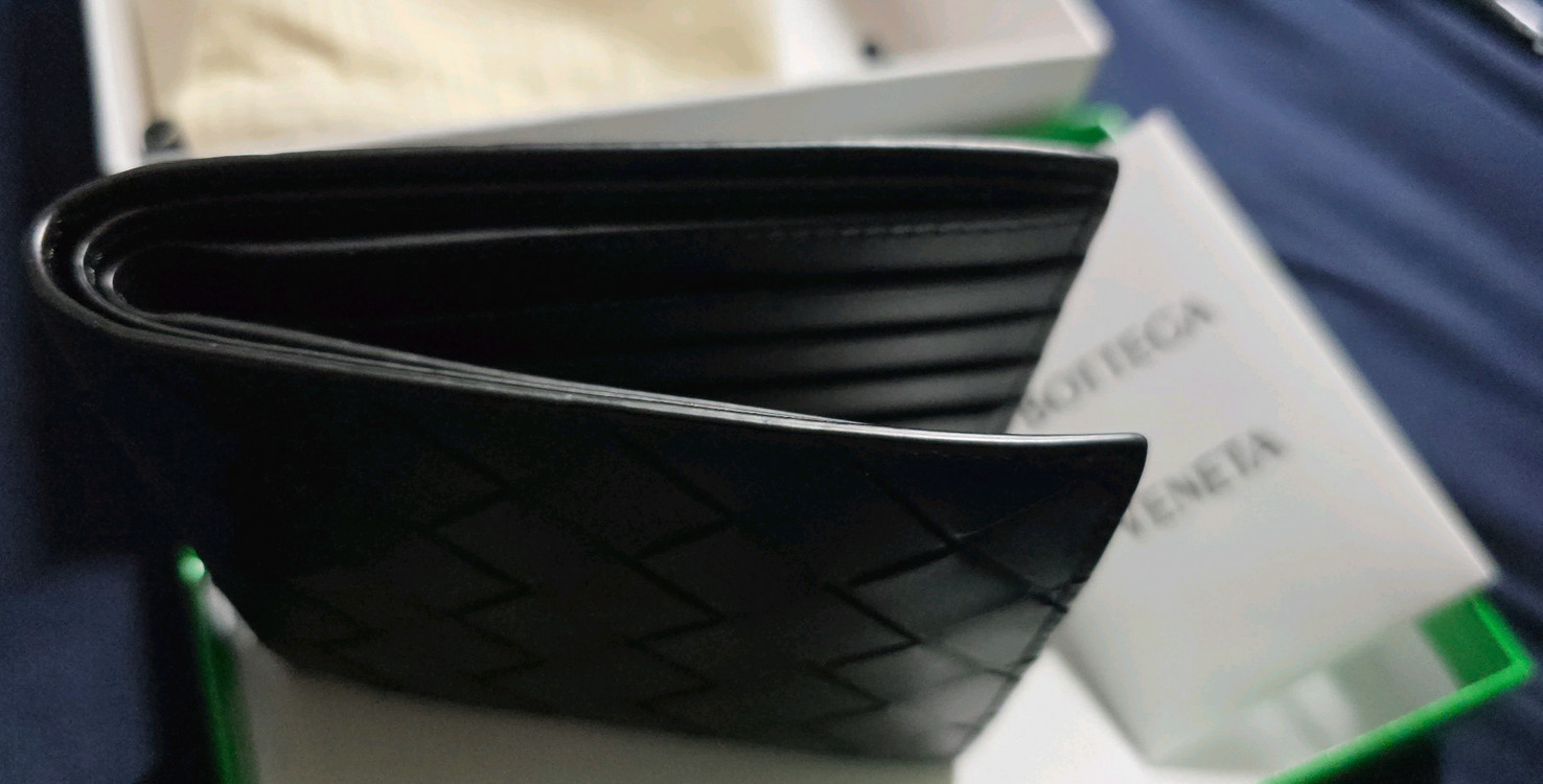 25SS 보테가베네타 인트레치아토 반지갑 블랙--2