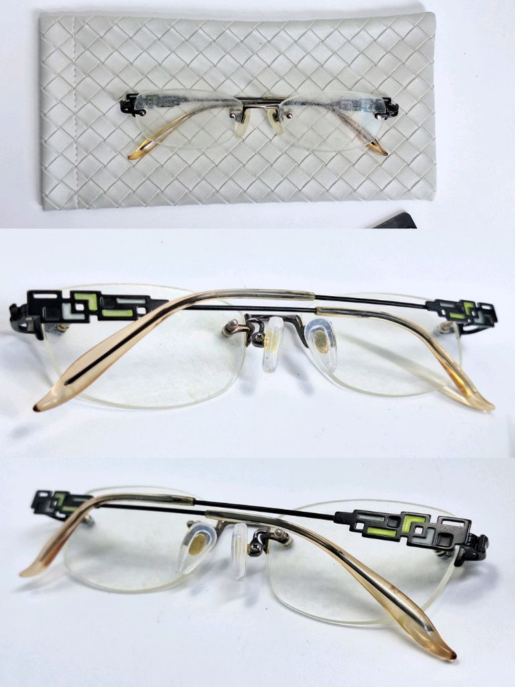 일본 빈티지 실버 무테 안경 클래식 미니멀 안경테 아이웨어 수입 깔끔한 실루엣 데일리 남녀공용 미니멀리즘 패션 이미지