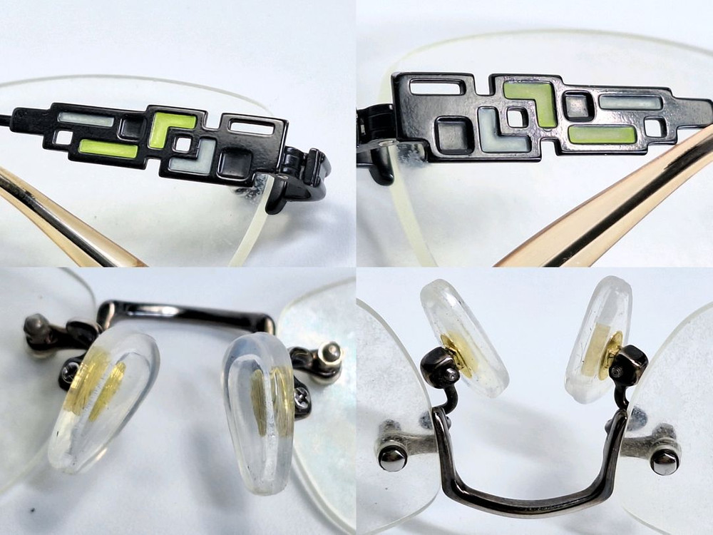 일본 빈티지 실버 무테 안경 클래식 미니멀 안경테 아이웨어 수입 깔끔한 실루엣 데일리 남녀공용 미니멀리즘 패션 이미지