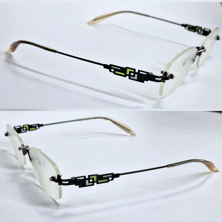 일본 빈티지 실버 무테 안경 클래식 미니멀 안경테 아이웨어 수입 깔끔한 실루엣 데일리 남녀공용 미니멀리즘 패션 이미지