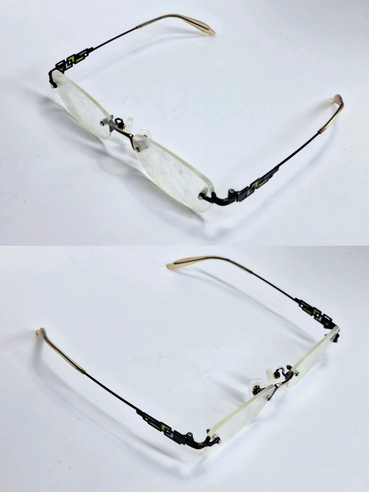 일본 빈티지 실버 무테 안경 클래식 미니멀 안경테 아이웨어 수입 깔끔한 실루엣 데일리 남녀공용 미니멀리즘 패션 이미지