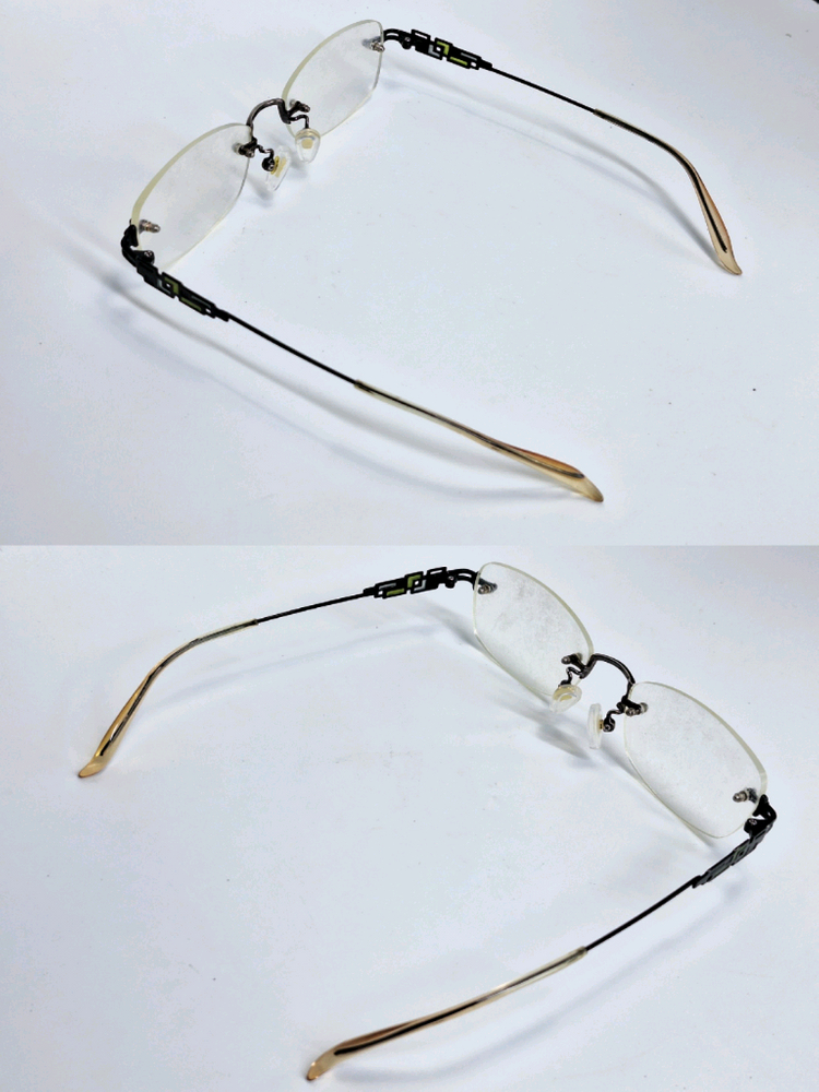 일본 빈티지 실버 무테 안경 클래식 미니멀 안경테 아이웨어 수입 깔끔한 실루엣 데일리 남녀공용 미니멀리즘 패션 이미지