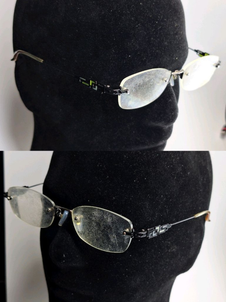 일본 빈티지 실버 무테 안경 클래식 미니멀 안경테 아이웨어 수입 깔끔한 실루엣 데일리 남녀공용 미니멀리즘 패션 이미지