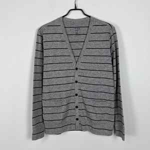 NII/면 봄 가을 가디건 브이넥 그레이 남95 M/라덴 이미지