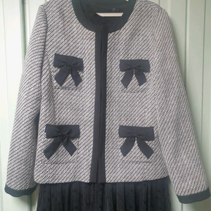 (66) 샤틴 리본포인트 트위드 자켓