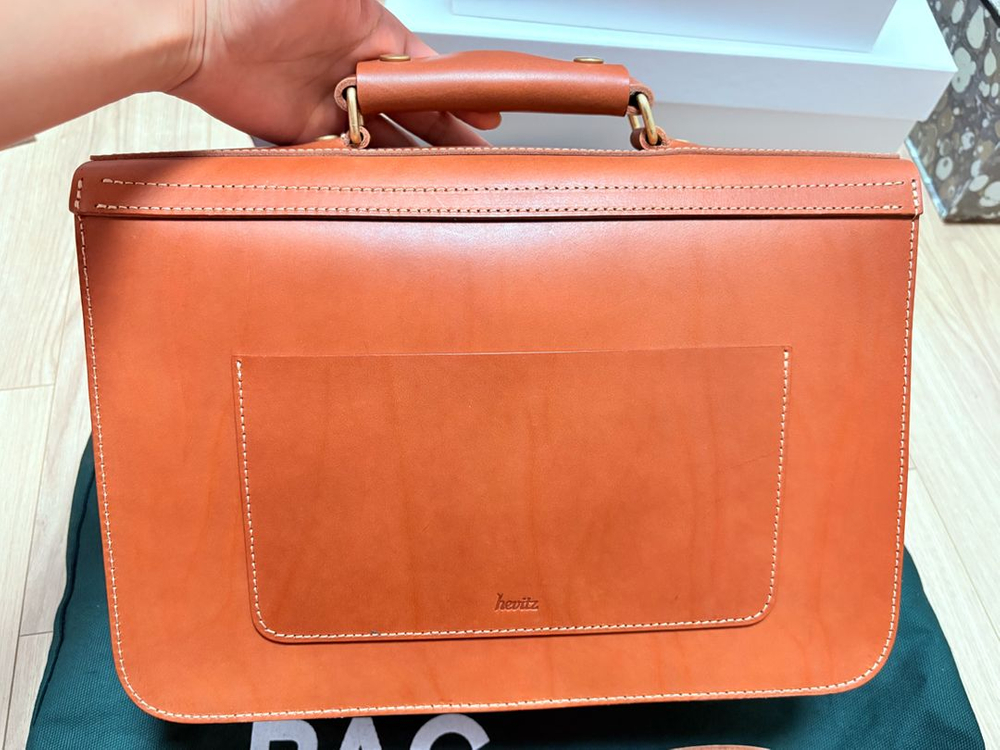 빠른처분/미사용)헤비츠 빅포켓 사첼백 M - 레디쉬브라운--3