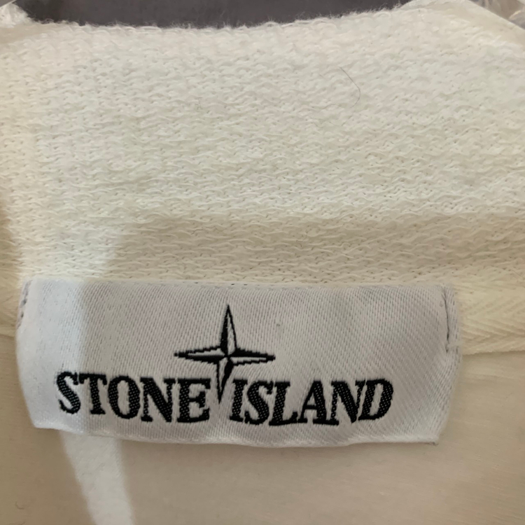 L 스톤아일랜드 와펜 패치 가먼트 다이 후드 집업--5