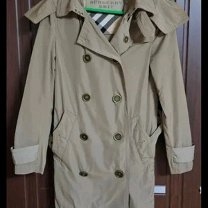100%정품,최상급)버버리 후드(탈부착) 트렌치 코트, 베이지색, 사이즈 55