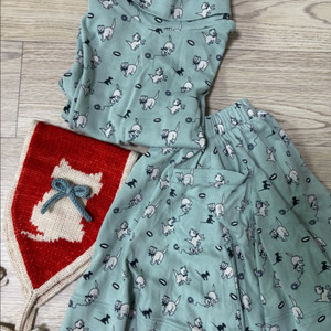 미샤앤퍼프 세이지 고양이 목티&서클 스커트 5y, 레드플레임 고양이 귀도리