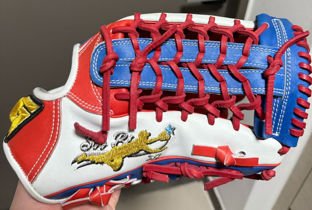 골드 어센틱 외야 야구글러브--2