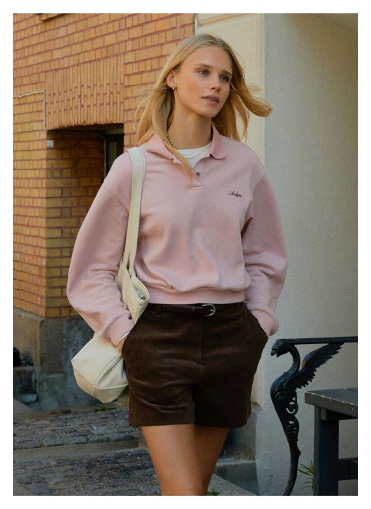 앤유 보르센 볼륨슬리브 피케셔츠 Pink--1