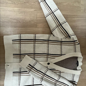 남성 루즈핏 체크패턴 가디건