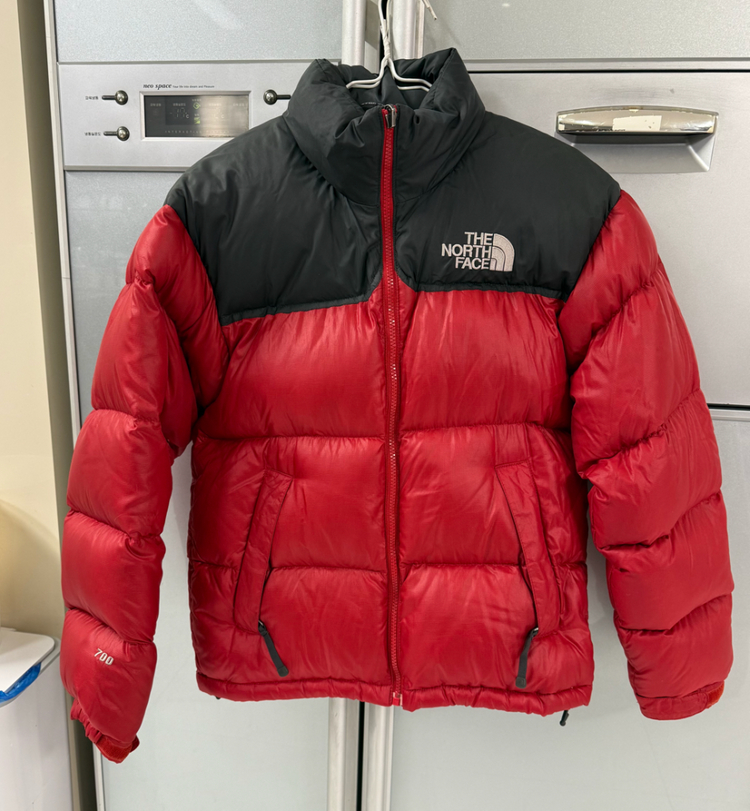 노스페이스 눕시 700 패딩 레드(85 size)--3