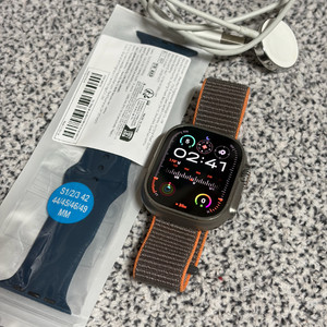 애플워치 울트라2 내추럴 티타늄 95% 49mm S급 58만