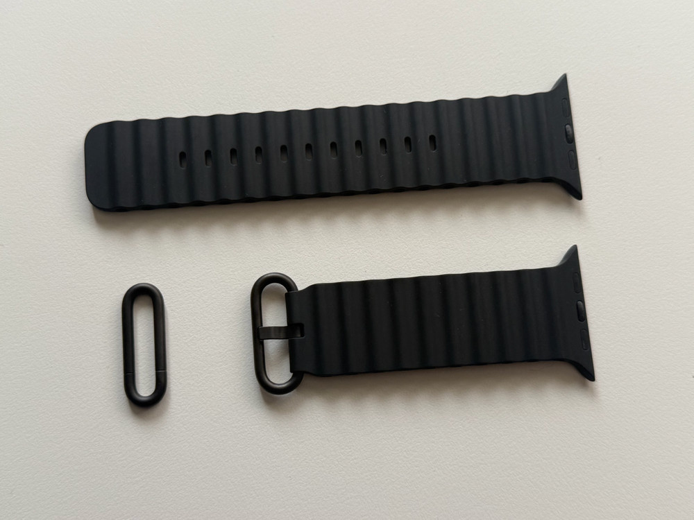 애플워치 울트라 44/45/46/49mm 오션밴드 블랙 S급 단품 판매--1