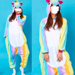 키즈 무지개 유니콘 동물잠옷