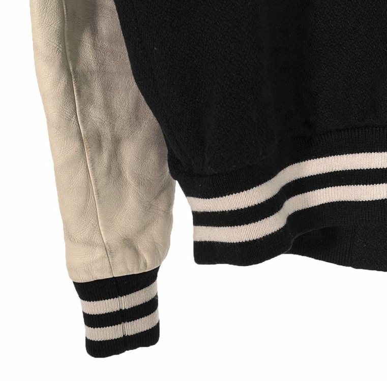 [50] 셀린느 남성 C로고 울 레더 클래식 텍스쳐드 테디 바시티 자켓 이미지