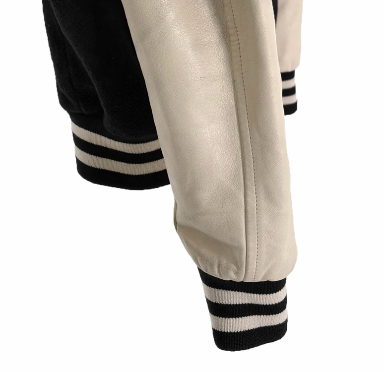 [50] 셀린느 남성 C로고 울 레더 클래식 텍스쳐드 테디 바시티 자켓 이미지