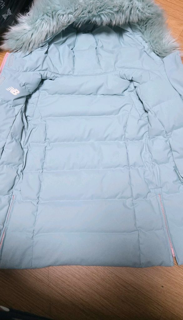 아동 100호 뉴발란스 키즈 리버시블 양면 구스 롱패딩 점퍼--1