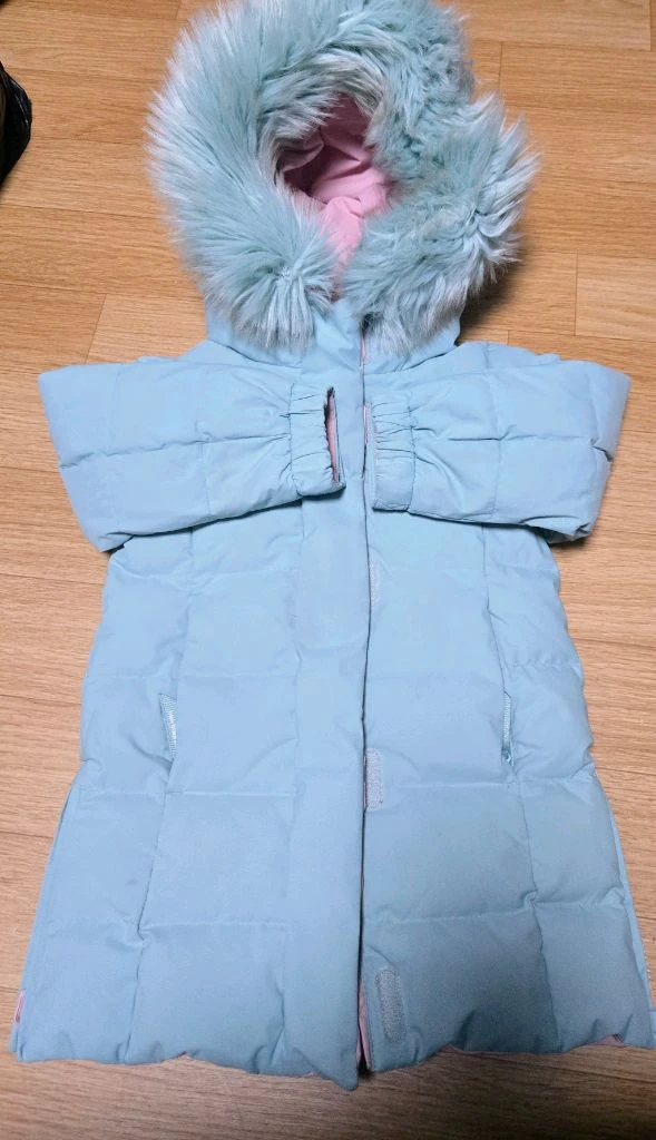 아동 100호 뉴발란스 키즈 리버시블 양면 구스 롱패딩 점퍼 이미지