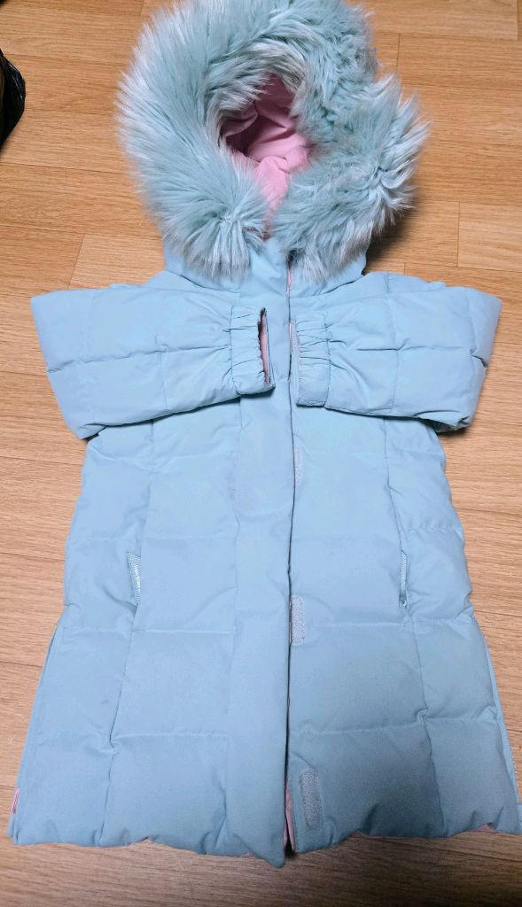 아동 100호 뉴발란스 키즈 리버시블 양면 구스 롱패딩 점퍼--2