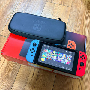 닌텐도 스위치 1 배터리 개선판 블루 / 레드 게임기 풀박스 (동물의숲) 이미지