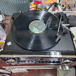 빈티지 오디오 시스템 세트 이미지