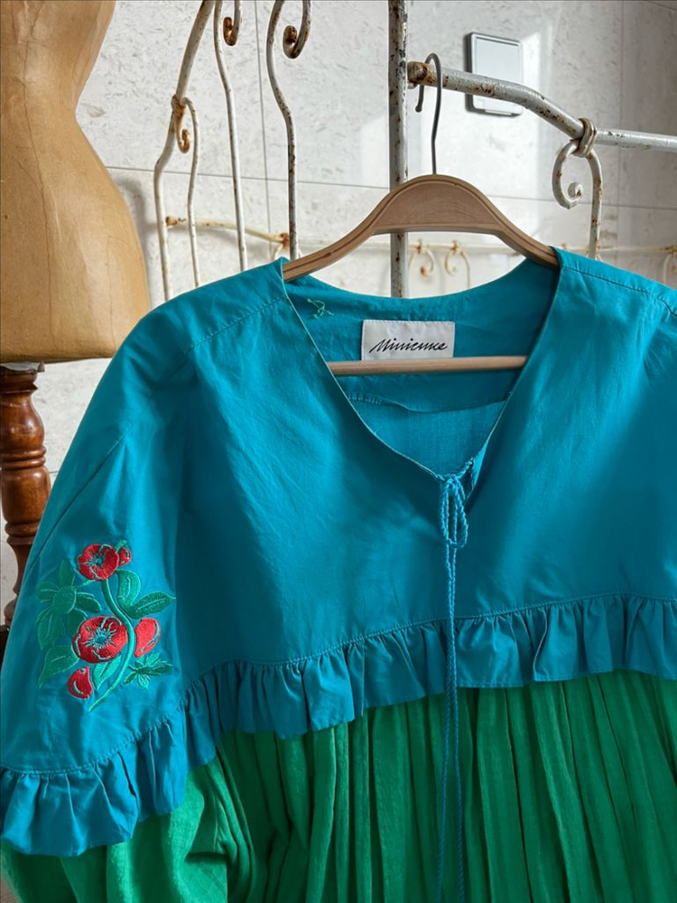 미미카위 FRUITY POPPY 롱드레스--2