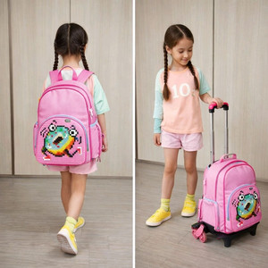 Upixel 유픽셀 슈퍼 클래스 롤링 백팩 픽셀 블럭 캐리어 겸용 가방