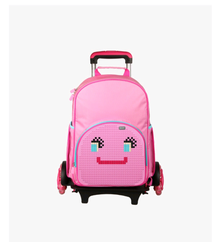 Upixel 유픽셀 슈퍼 클래스 롤링 백팩 픽셀 블럭 캐리어 겸용 가방--1