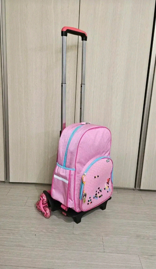 Upixel 유픽셀 슈퍼 클래스 롤링 백팩 픽셀 블럭 캐리어 겸용 가방--4