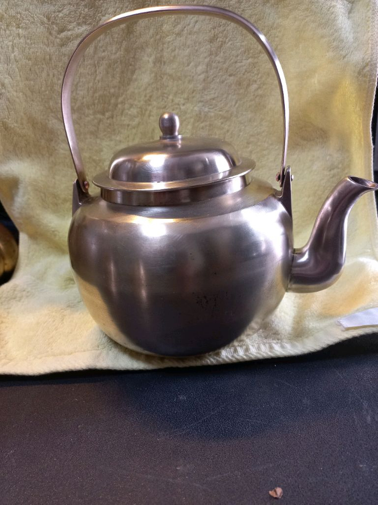 김선익 유기 주전자 놋주전자 잔잔대 놋 술잔 잔받침 공예품 만속품--1