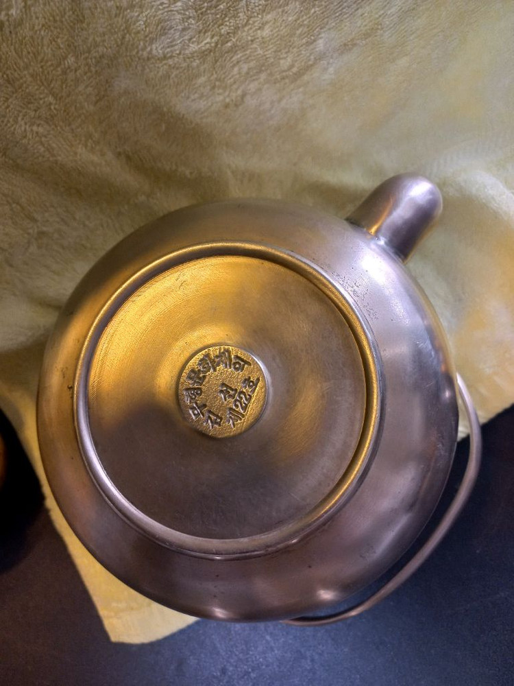 김선익 유기 주전자 놋주전자 잔잔대 놋 술잔 잔받침 공예품 만속품--4