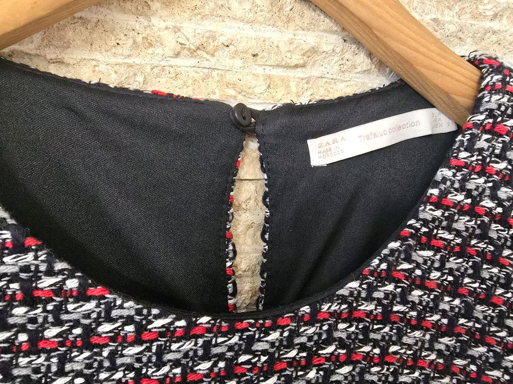 자라 트위드 반팔 원피스 M 이미지