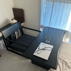 [해외직구] 블랙원목 테이블과 다도의자 세트(별도구매가능) 이미지